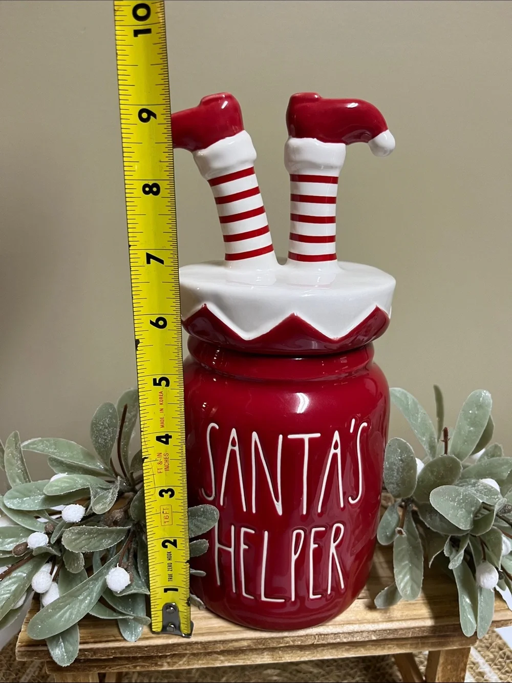 Rae Dunn Santa’s Helper Baby Canister